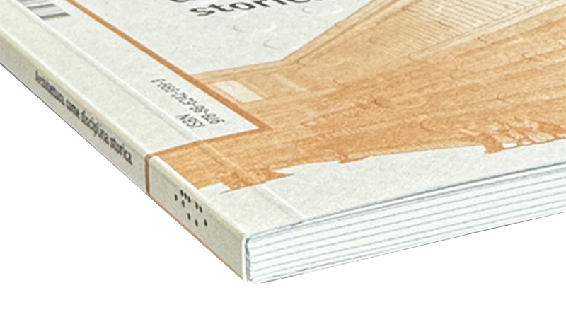 Cataloghi, Riviste, Brochure con Rilegatura Brossura Fresata