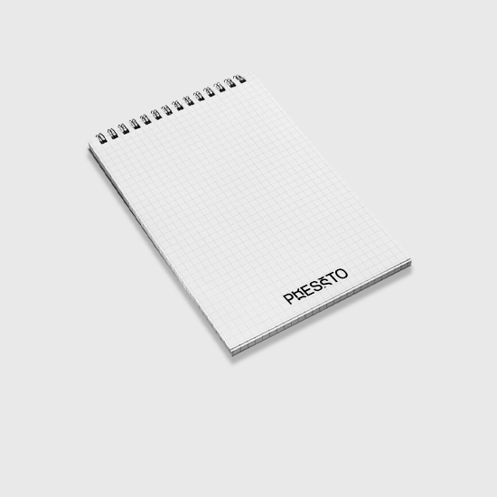 Block Notes con spirale metallica