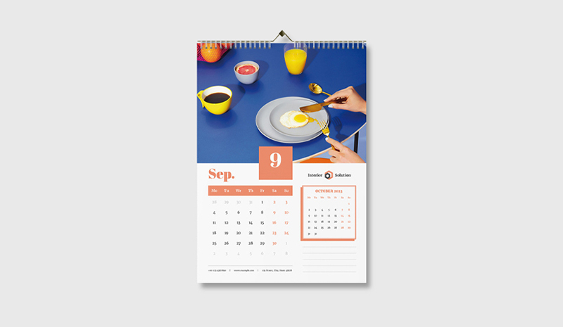 Calendari da Parete con Spirale Metallica