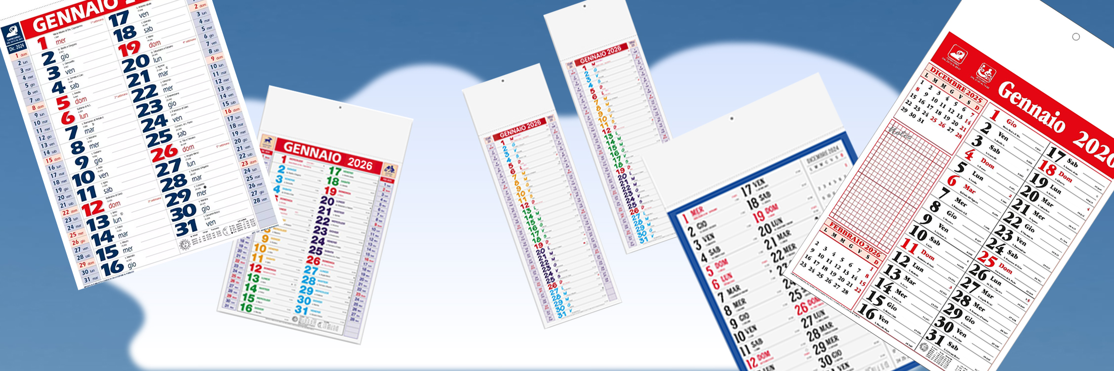 Calendari da Parete Prestampati 